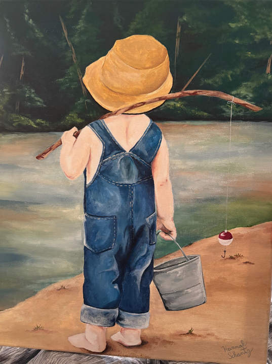 Bucket of Memories painting by Hannah Schantz